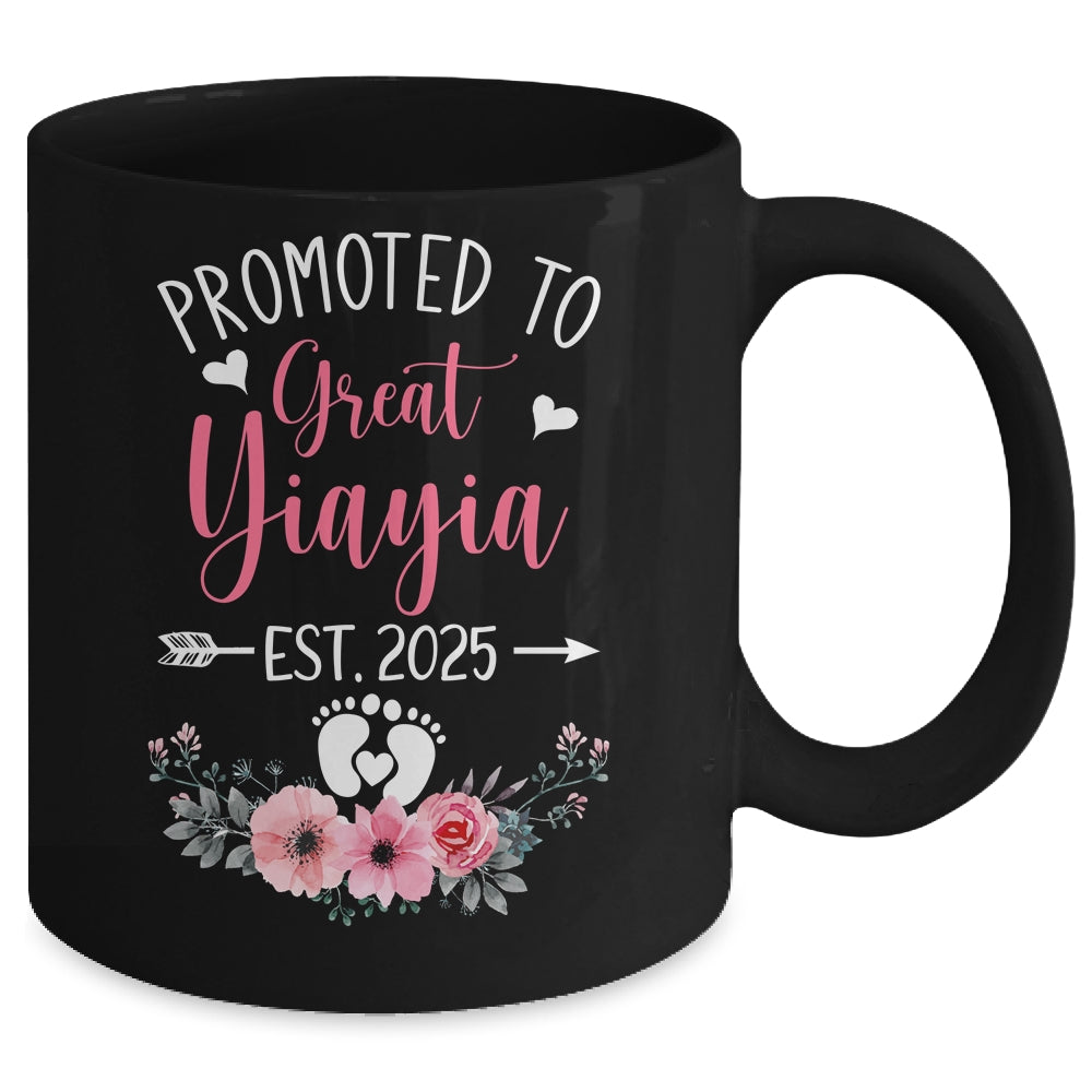 Promoted To Great Yiayia Est 2025 Mothers Day Mug | teecentury