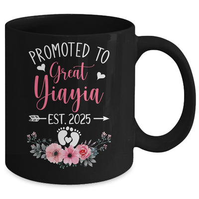 Promoted To Great Yiayia Est 2025 Mothers Day Mug | teecentury