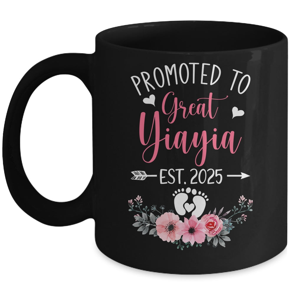 Promoted To Great Yiayia Est 2025 Mothers Day Mug | teecentury