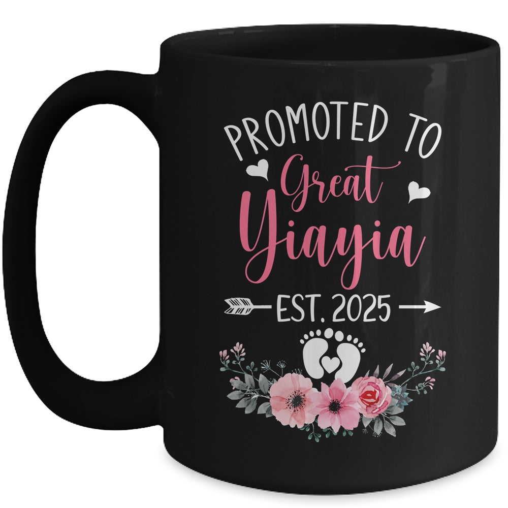 Promoted To Great Yiayia Est 2025 Mothers Day Mug | teecentury