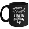 Promoted To Great Yiayia Est 2025 Pregnancy Announcement Mug | teecentury