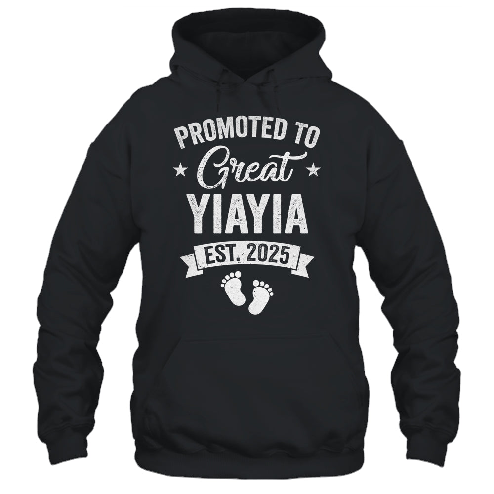 Promoted To Great Yiayia Est 2025 Pregnancy Announcement Shirt & Tank Top | teecentury