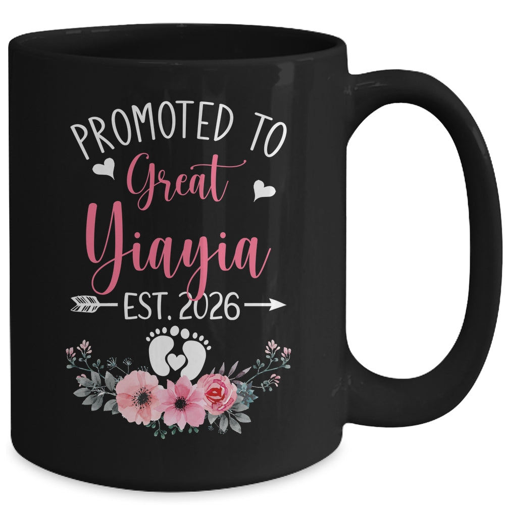 Promoted To Great Yiayia Est 2026 Mothers Day Mug | teecentury