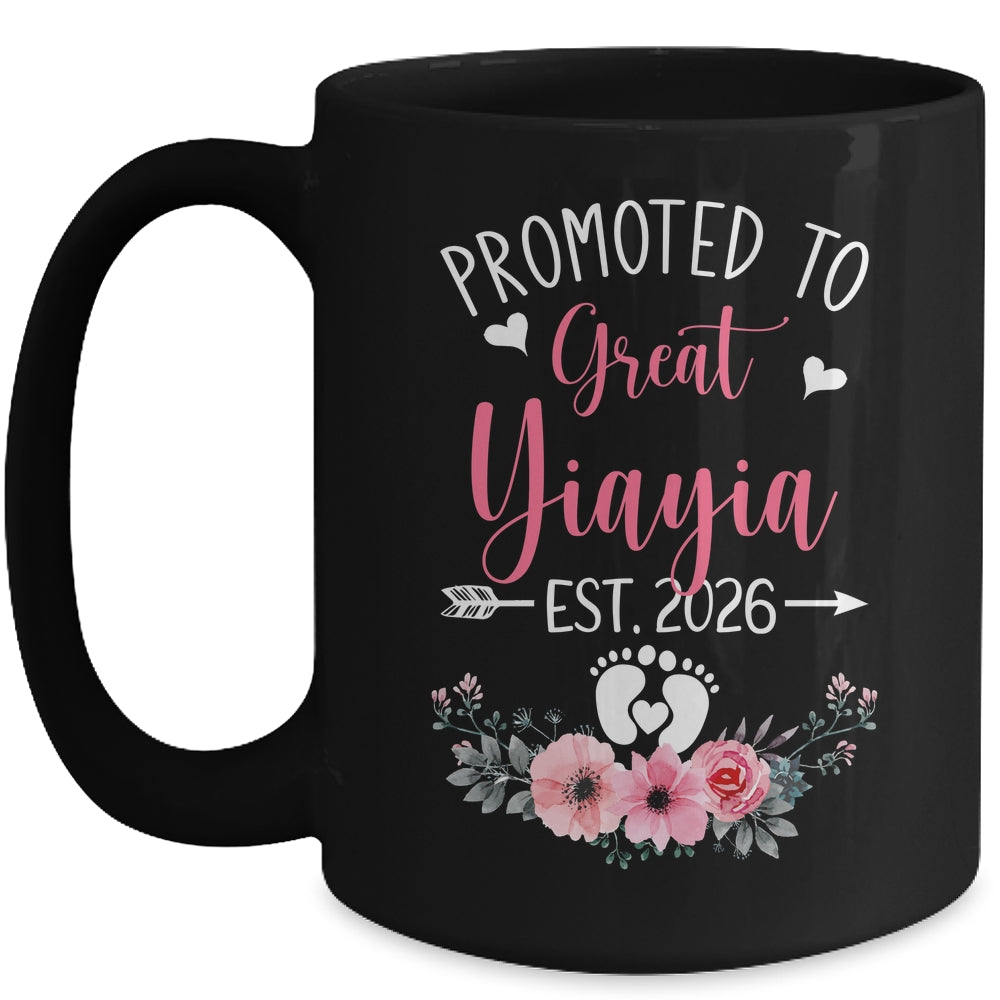 Promoted To Great Yiayia Est 2026 Mothers Day Mug | teecentury