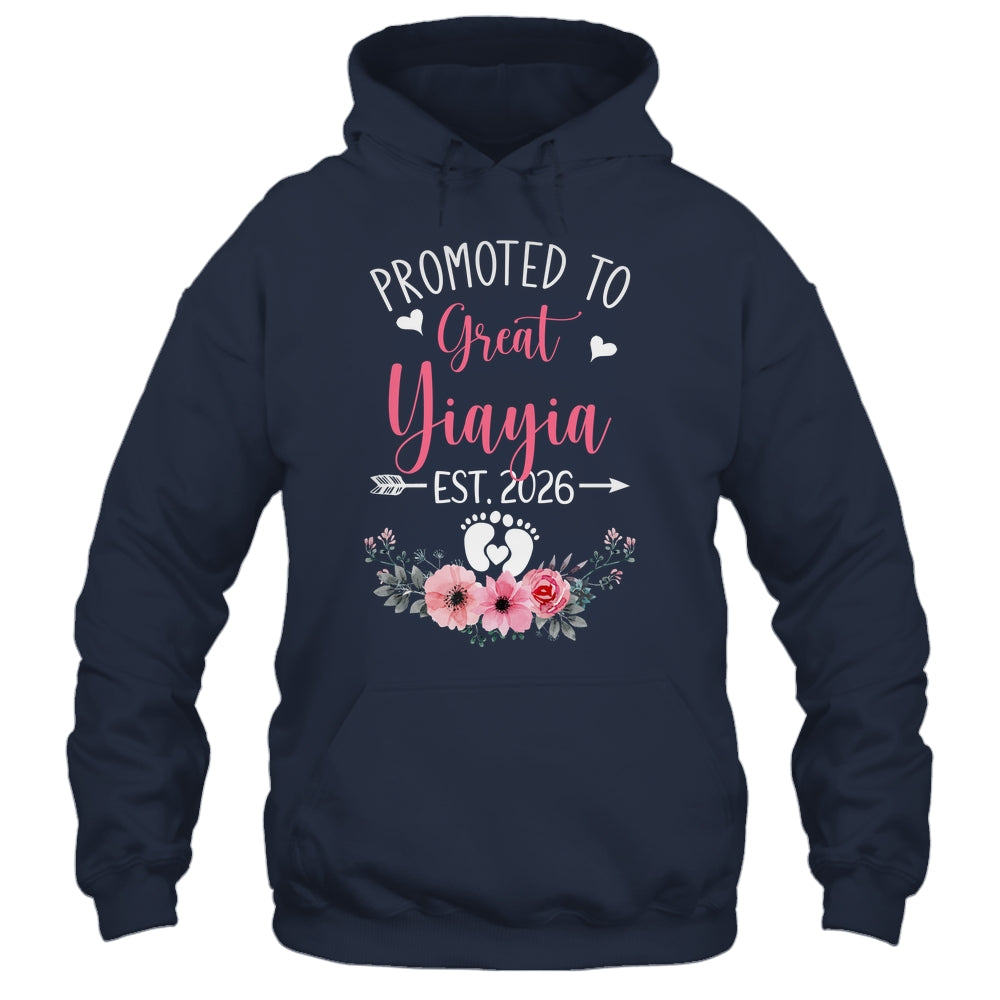 Promoted To Great Yiayia Est 2026 Mothers Day Shirt & Tank Top | teecentury