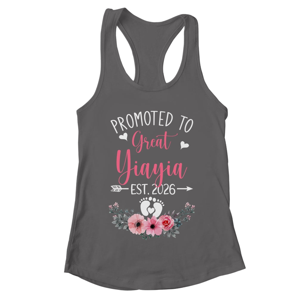 Promoted To Great Yiayia Est 2026 Mothers Day Shirt & Tank Top | teecentury