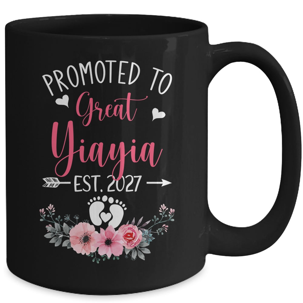 Promoted To Great Yiayia Est 2027 Mothers Day Mug | teecentury