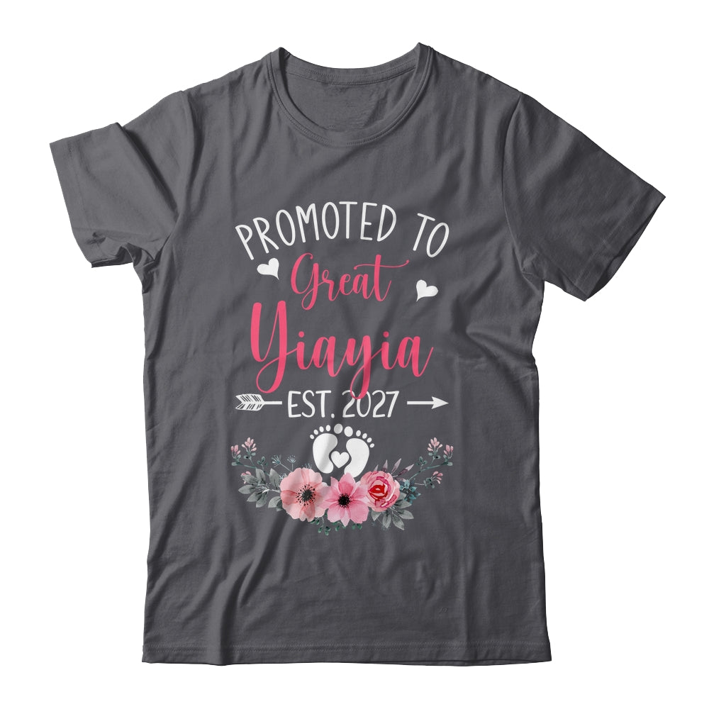 Promoted To Great Yiayia Est 2027 Mothers Day Shirt & Tank Top | teecentury