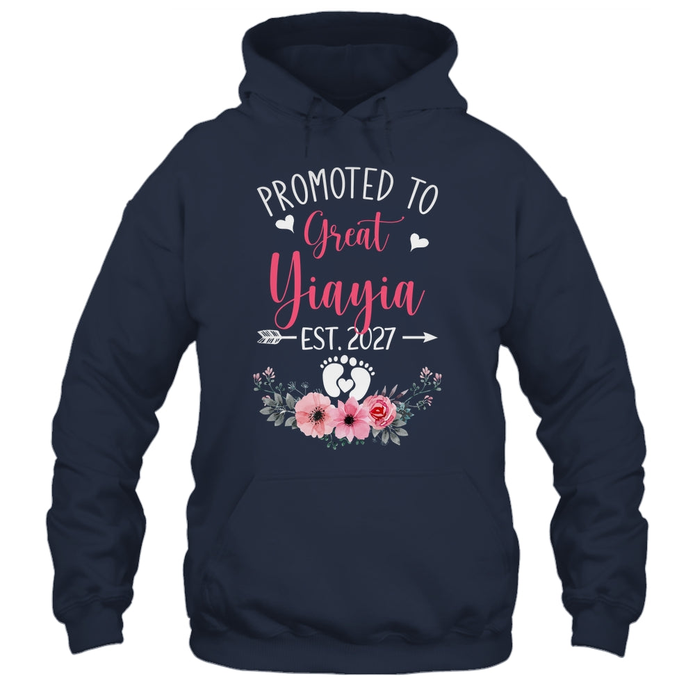 Promoted To Great Yiayia Est 2027 Mothers Day Shirt & Tank Top | teecentury
