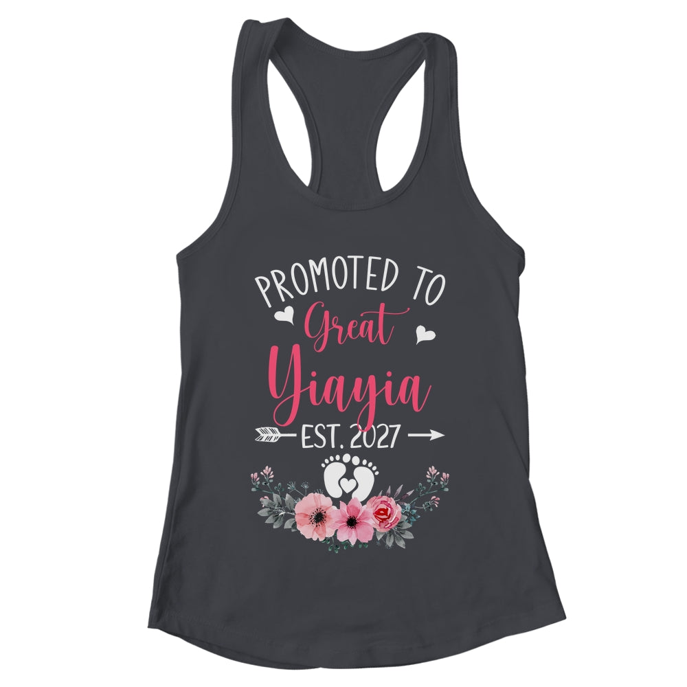 Promoted To Great Yiayia Est 2027 Mothers Day Shirt & Tank Top | teecentury
