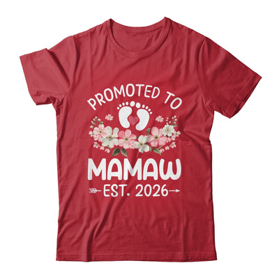 Promoted To Mamaw 2026 First Time Floral New Mamaw Shirt & Hoodie | teecentury