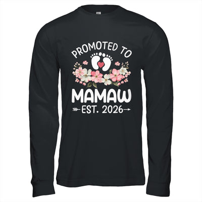 Promoted To Mamaw 2026 First Time Floral New Mamaw Shirt & Hoodie | teecentury
