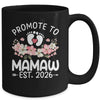 Promoted To Mamaw 2026 First Time Floral New Mamaw Mug | teecentury