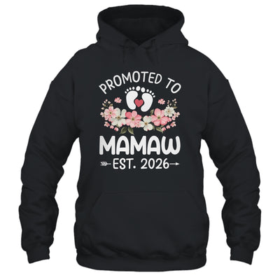 Promoted To Mamaw 2026 First Time Floral New Mamaw Shirt & Hoodie | teecentury