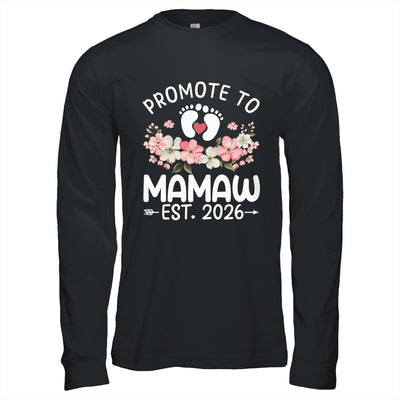 Promoted To Mamaw 2026 First Time Floral New Mamaw Shirt & Hoodie | teecentury