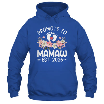 Promoted To Mamaw 2026 First Time Floral New Mamaw Shirt & Hoodie | teecentury