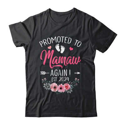 Promoted To Mamaw Again Est 2024 Mothers Day Shirt & Tank Top | teecentury