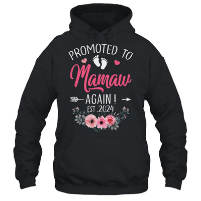 Promoted To Mamaw Again Est 2024 Mothers Day Shirt & Tank Top | teecentury