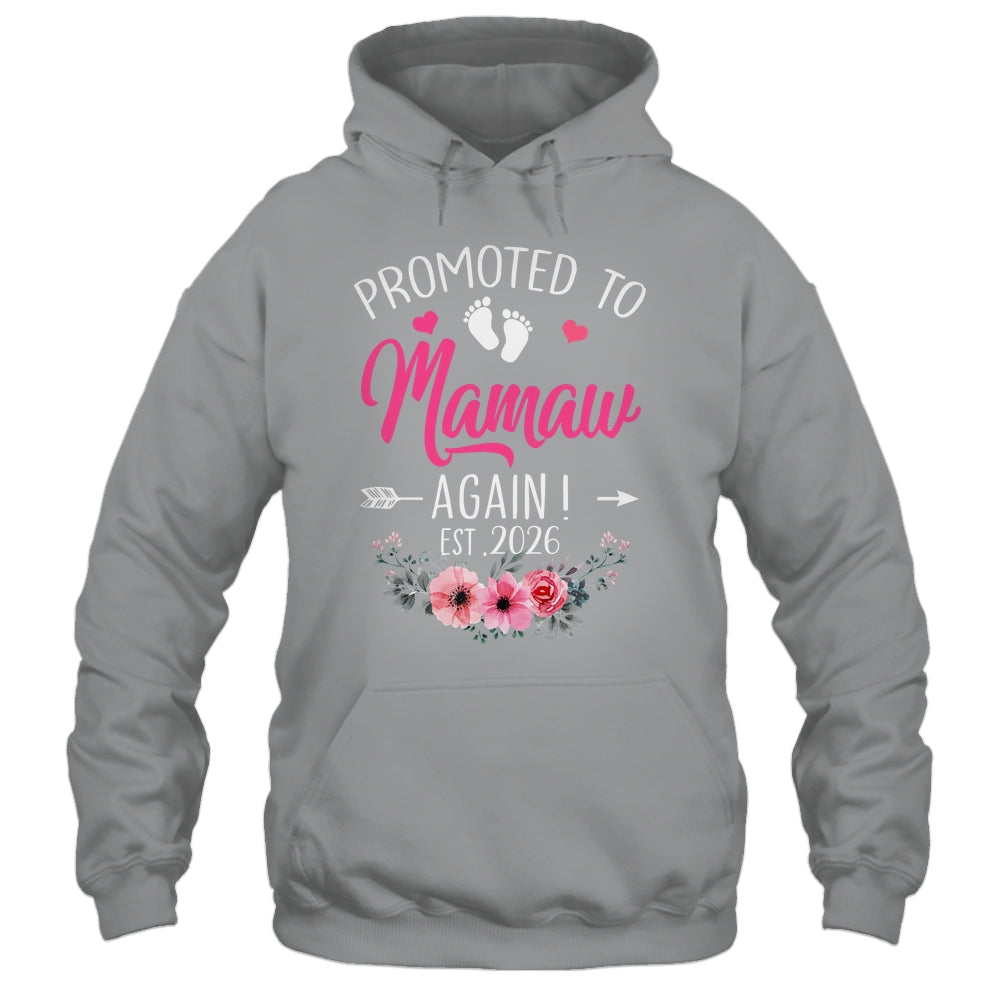 Promoted To Mamaw Again Est 2026 Mothers Day Shirt & Tank Top | teecentury