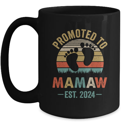 Promoted To Mamaw Est 2024 Mothers Day Vintage Mug | teecentury