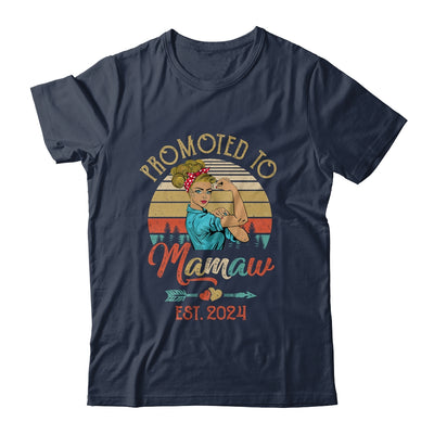 Promoted To Mamaw Est 2024 Retro First Time Mamaw Shirt & Tank Top | teecentury