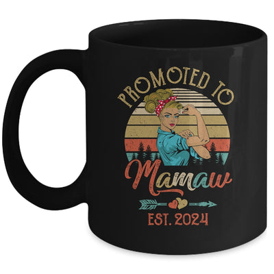 Promoted To Mamaw Est 2024 Retro First Time Mamaw Mug | teecentury