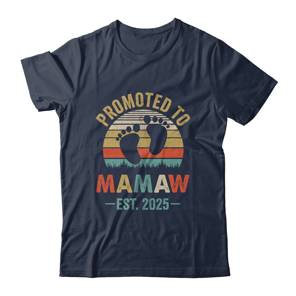 Promoted To Mamaw Est 2025 Mothers Day Vintage Shirt & Tank Top | teecentury