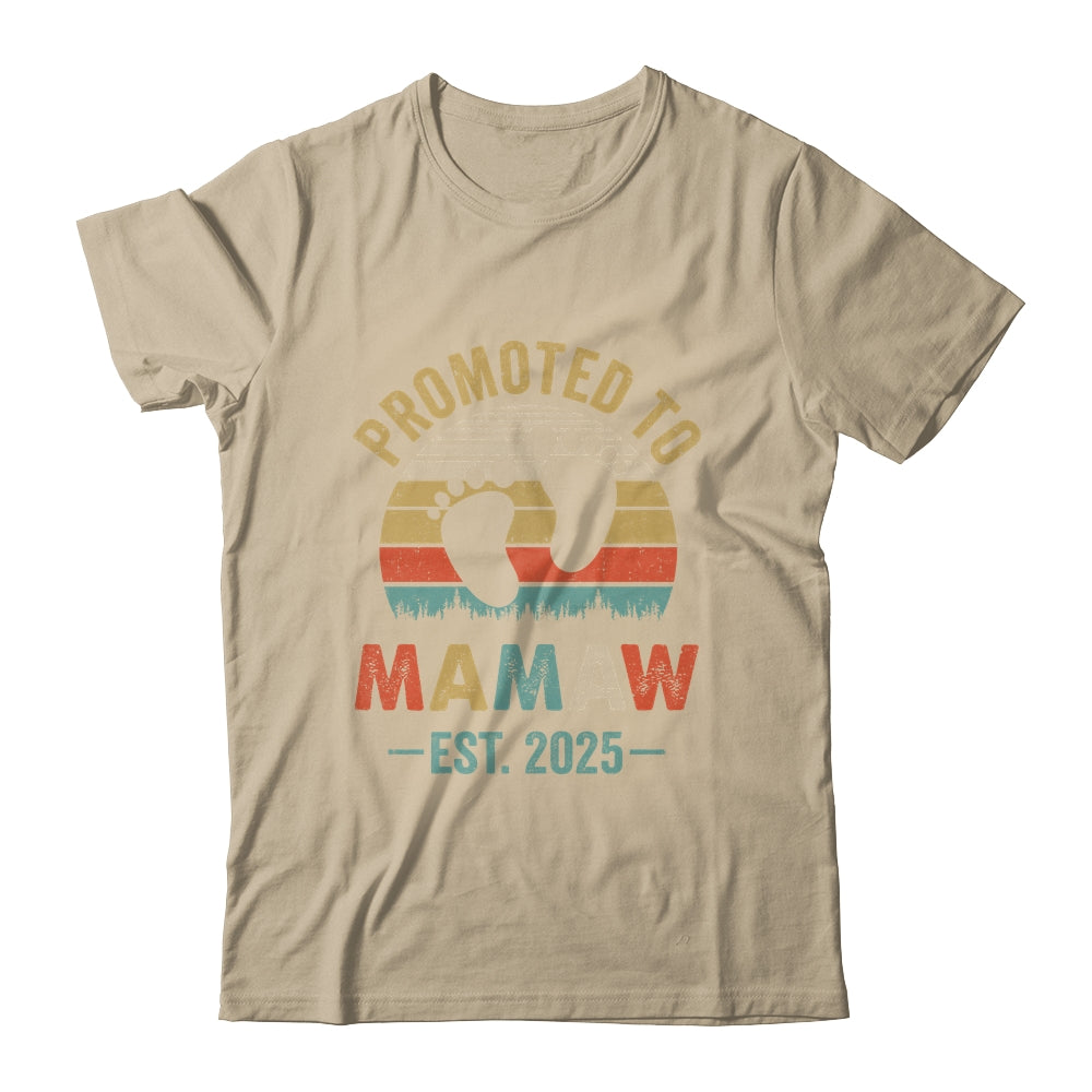 Promoted To Mamaw Est 2025 Mothers Day Vintage Shirt & Tank Top | teecentury