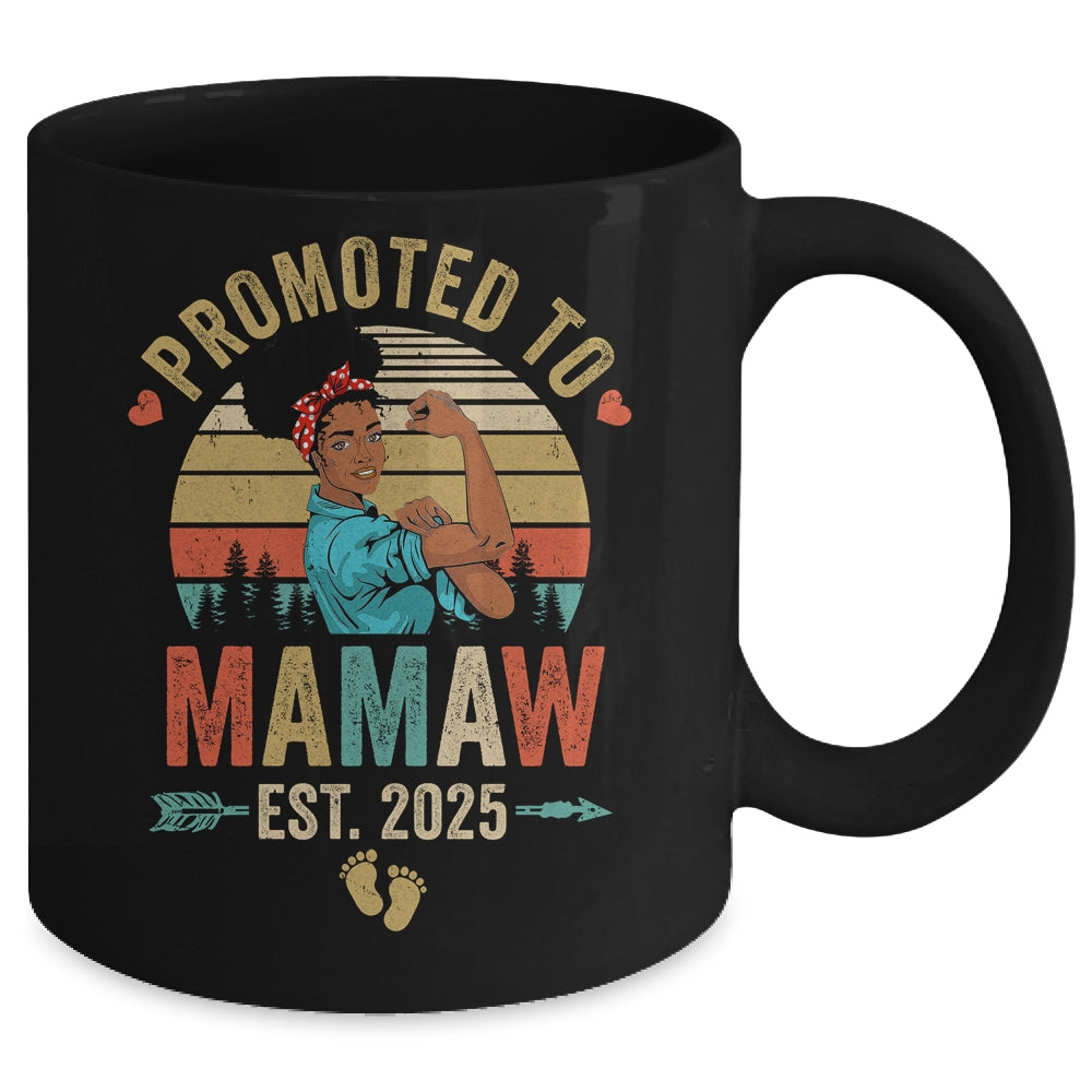Promoted To Mamaw Est 2025 Vintage First Time Mamaw Mug | teecentury