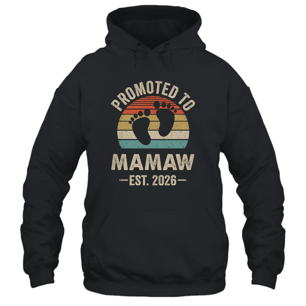 Promoted To Mamaw Est 2026 Mothers Day Vintage Shirt & Hoodie | teecentury