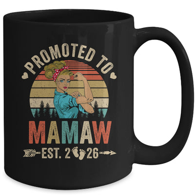 Promoted To Mamaw Est 2026 Retro First Time Mamaw Mug | teecentury