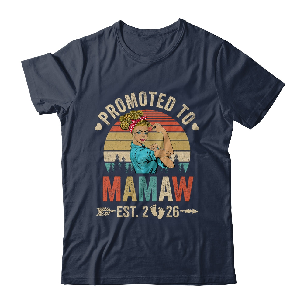 Promoted To Mamaw Est 2026 Retro First Time Mamaw Shirt & Tank Top | teecentury