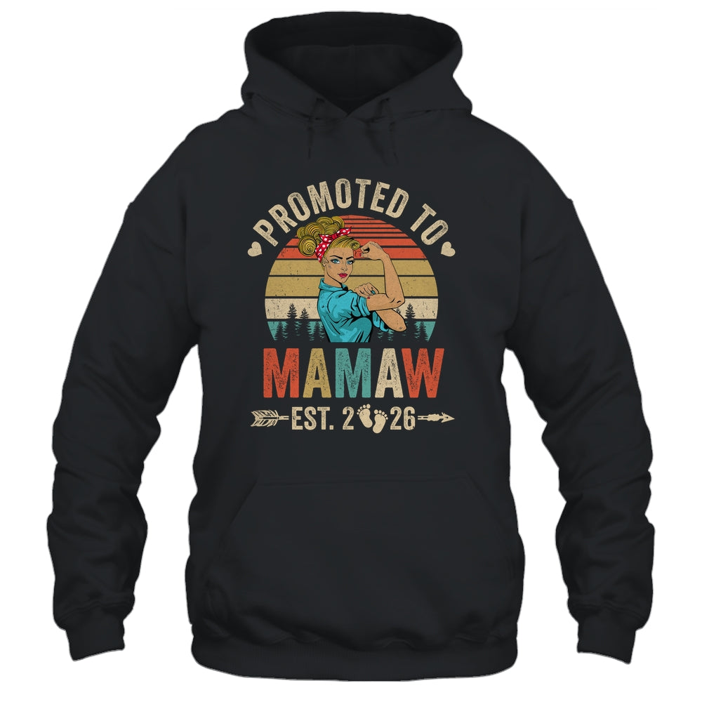 Promoted To Mamaw Est 2026 Retro First Time Mamaw Shirt & Tank Top | teecentury