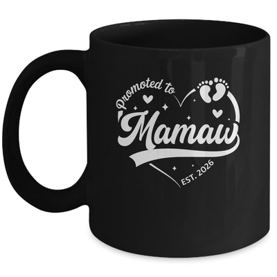 Promoted To Mamaw Est 2026 Soon To Be New Grandmom Heart Mug | teecentury