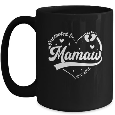 Promoted To Mamaw Est 2026 Soon To Be New Grandmom Heart Mug | teecentury