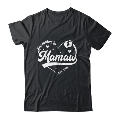 Promoted To Mamaw Est 2026 Soon To Be New Grandmom Heart Shirt & Tank Top | teecentury