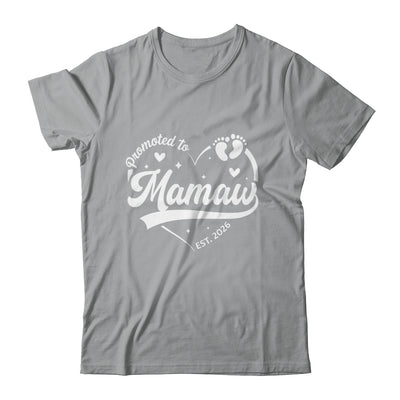 Promoted To Mamaw Est 2026 Soon To Be New Grandmom Heart Shirt & Tank Top | teecentury