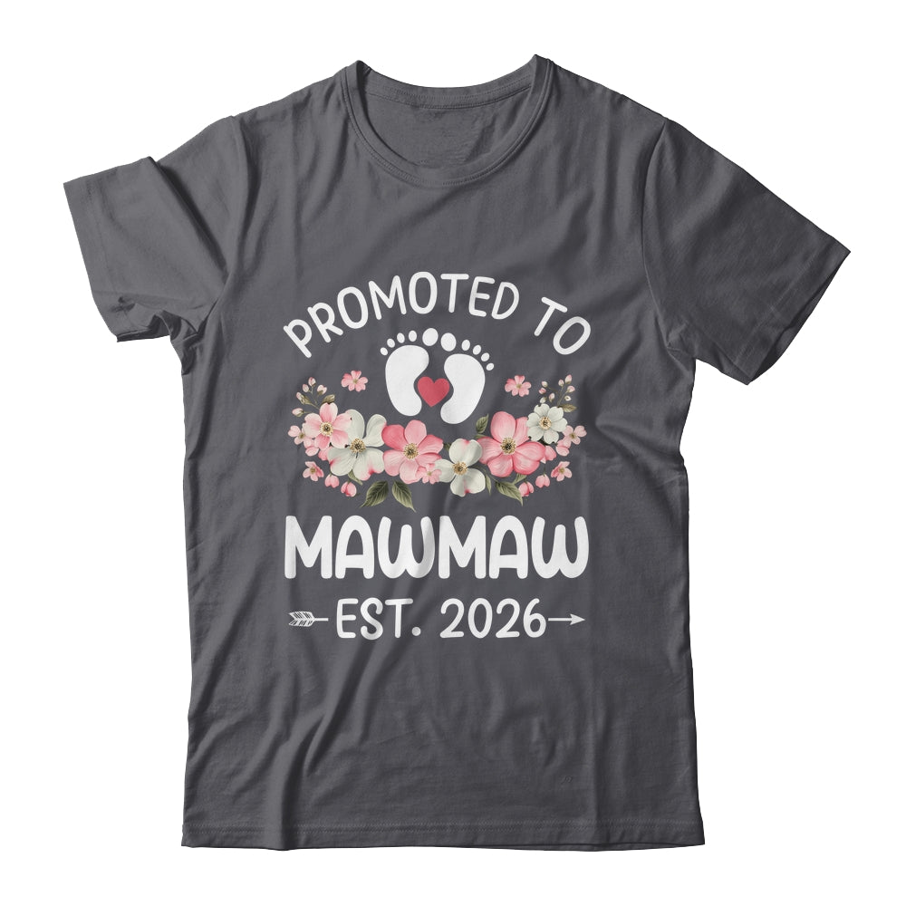 Promoted To Mawmaw 2026 First Time Floral New Mawmaw Shirt & Hoodie | teecentury