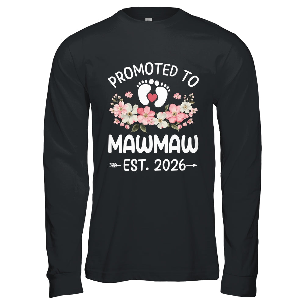 Promoted To Mawmaw 2026 First Time Floral New Mawmaw Shirt & Hoodie | teecentury