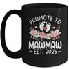 Promoted To Mawmaw 2026 First Time Floral New Mawmaw Mug | teecentury