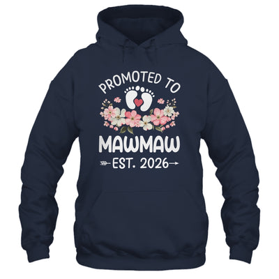 Promoted To Mawmaw 2026 First Time Floral New Mawmaw Shirt & Hoodie | teecentury