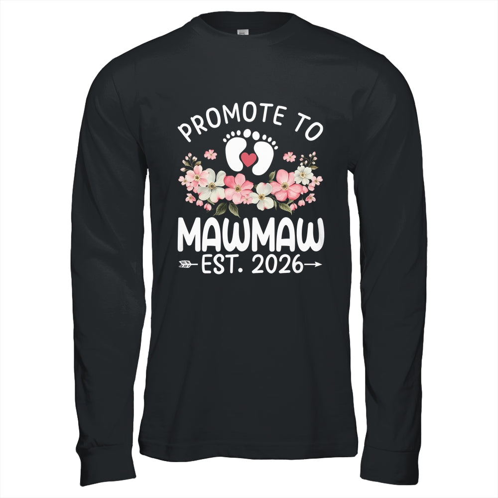 Promoted To Mawmaw 2026 First Time Floral New Mawmaw Shirt & Hoodie | teecentury