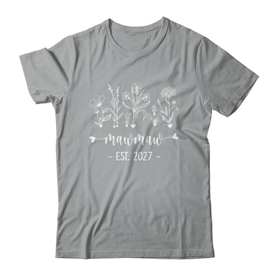 Promoted To Mawmaw 2027 Pregnancy Announcement Floral Shirt & Tank Top | teecentury