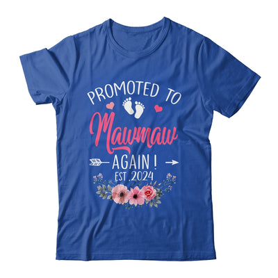 Promoted To Mawmaw Again Est 2024 Mothers Day Shirt & Tank Top | teecentury