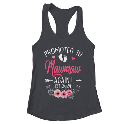 Promoted To Mawmaw Again Est 2024 Mothers Day Shirt & Tank Top | teecentury