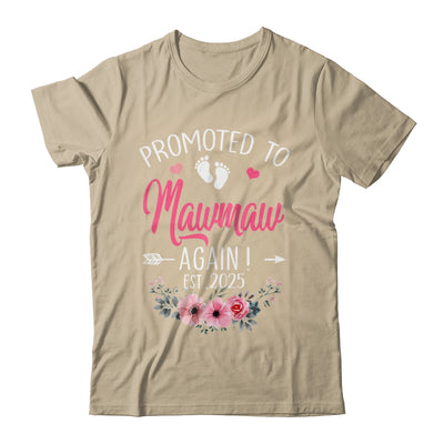 Promoted To Mawmaw Again Est 2025 Mothers Day Shirt & Tank Top | teecentury