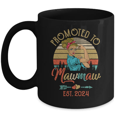 Promoted To Mawmaw Est 2024 Retro First Time Mawmaw Mug | teecentury