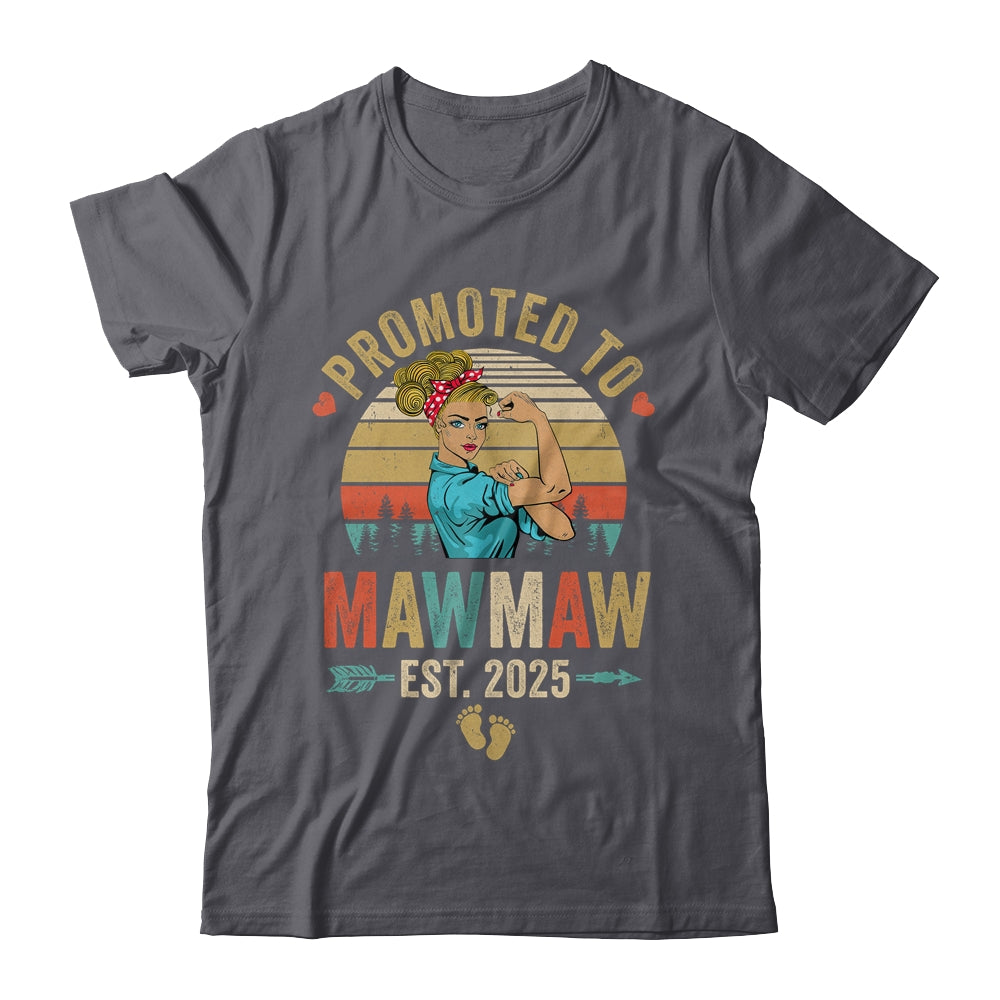 Promoted To Mawmaw Est 2025 Retro First Time Mawmaw Shirt & Tank Top | teecentury