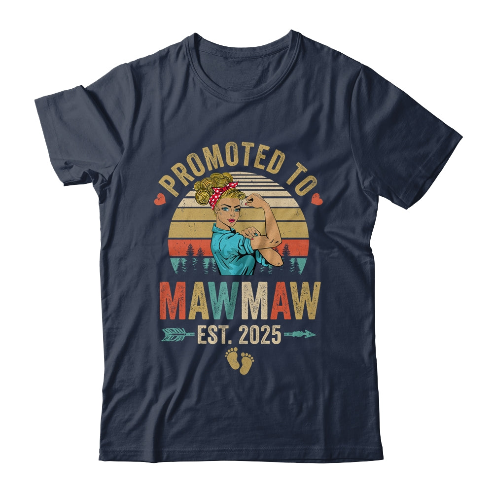 Promoted To Mawmaw Est 2025 Retro First Time Mawmaw Shirt & Tank Top | teecentury