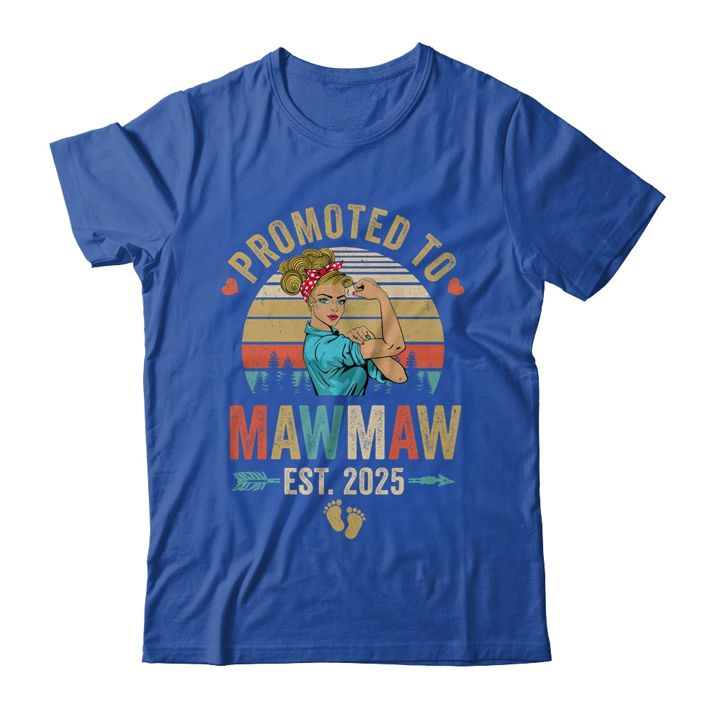 Promoted To Mawmaw Est 2025 Retro First Time Mawmaw Shirt & Tank Top | teecentury